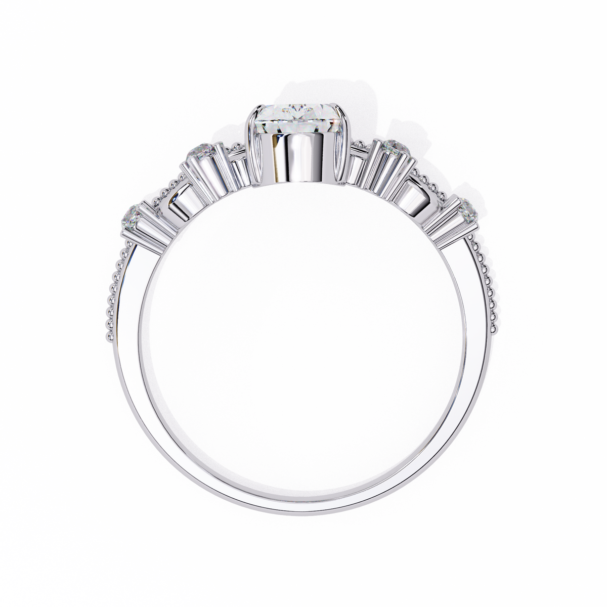 Reverra 14K Vintage Diamond Engagement Ring with Filigree, CTTW-1.07