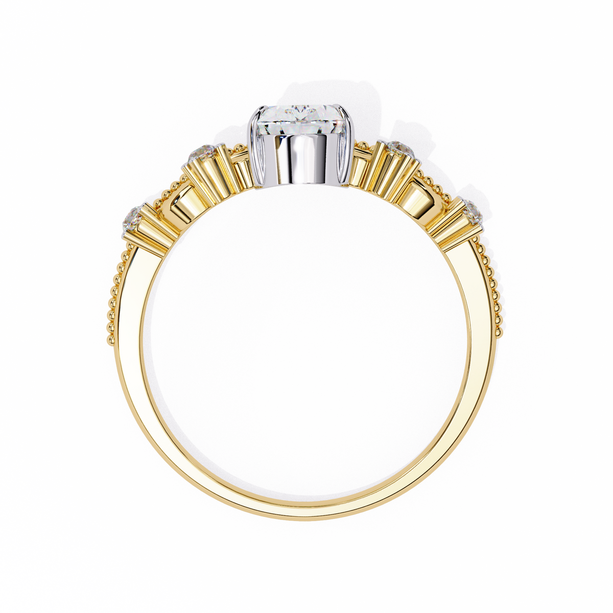 Reverra 14K Vintage Diamond Engagement Ring with Filigree, CTTW-1.07