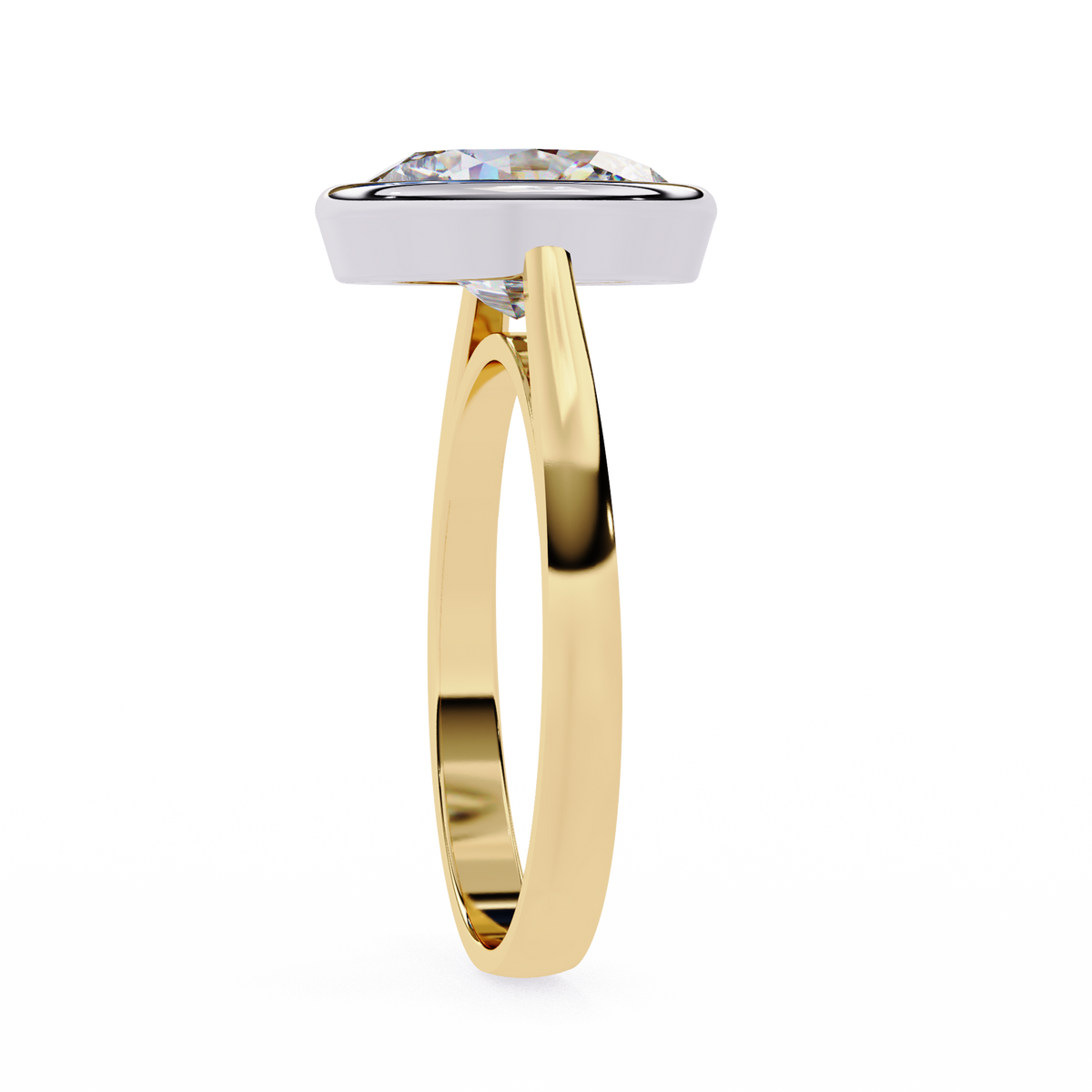 Reverra 14K Bezel Set Diamond Engagement Ring, CTTW-2.42