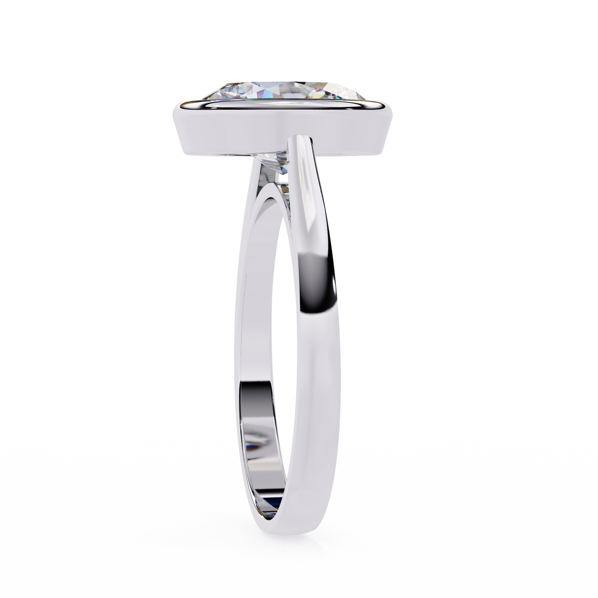 Reverra 14K Bezel Set Diamond Engagement Ring, CTTW-2.42