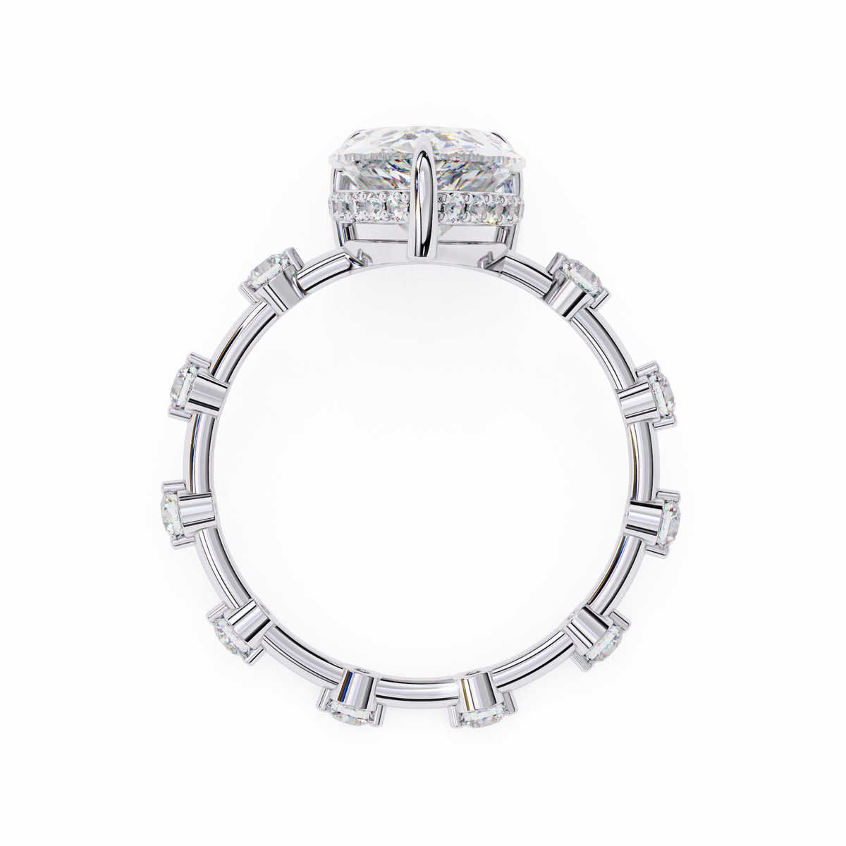 Reverra 14K Engagement Ring with Eternity Band, CTTW-3.51