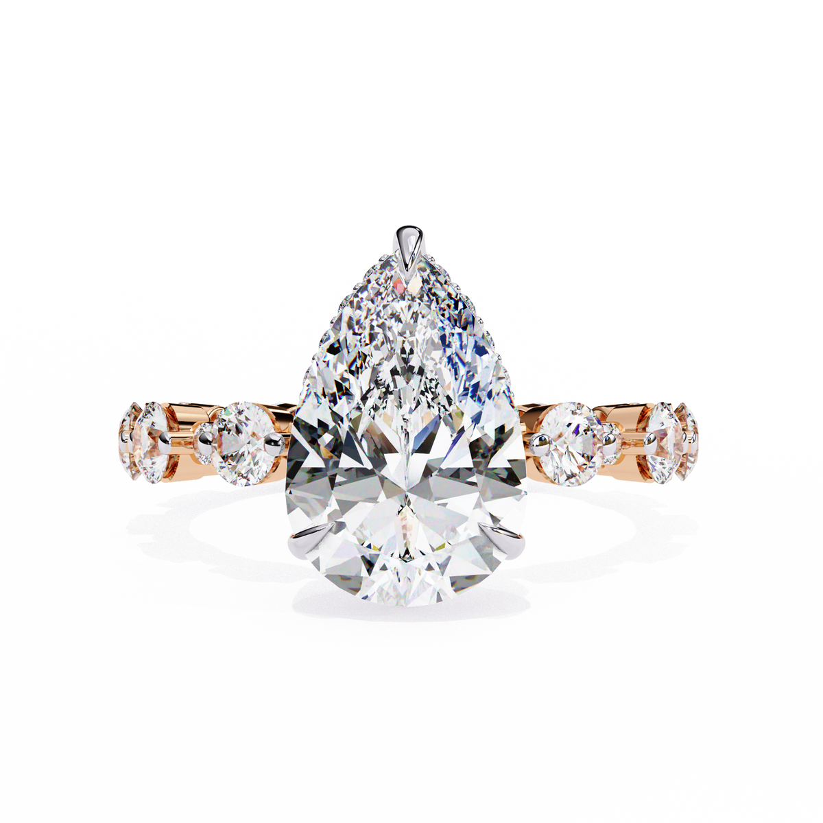 Reverra 14K Diamond Engagement Ring Eternity Style, CTTW-4.4