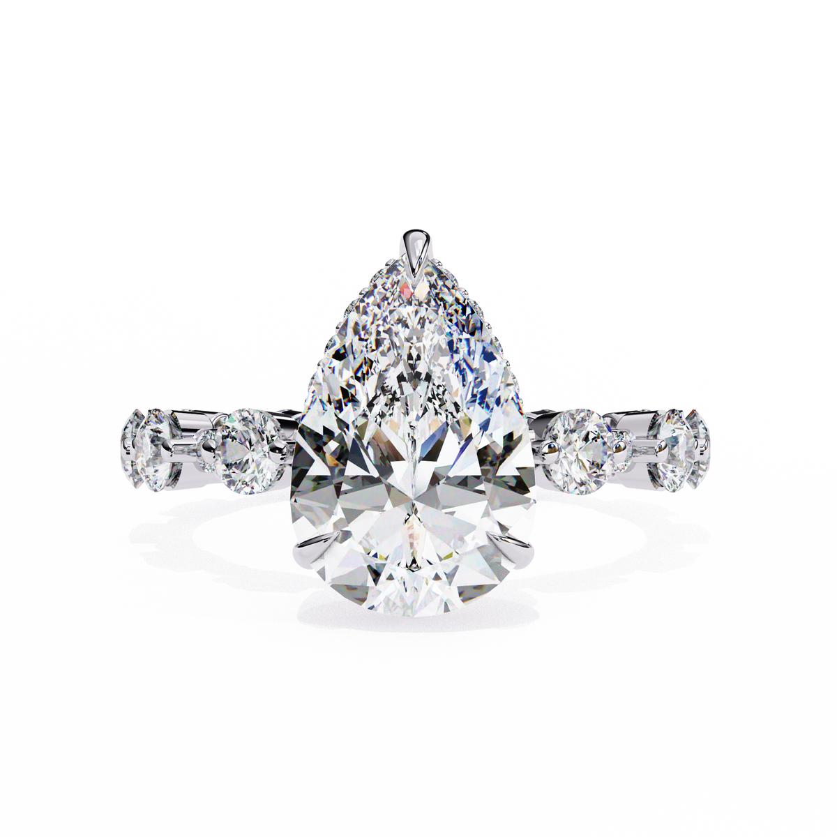 Reverra 14K Diamond Engagement Ring Eternity Style, CTTW-4.4