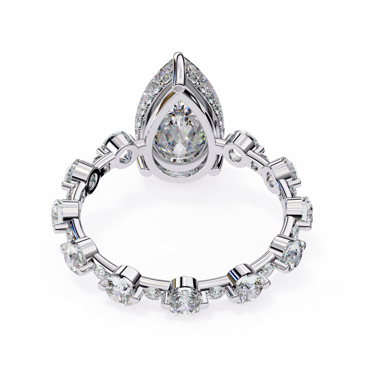 Reverra 14K Diamond Engagement Ring Eternity Style, CTTW-4.4