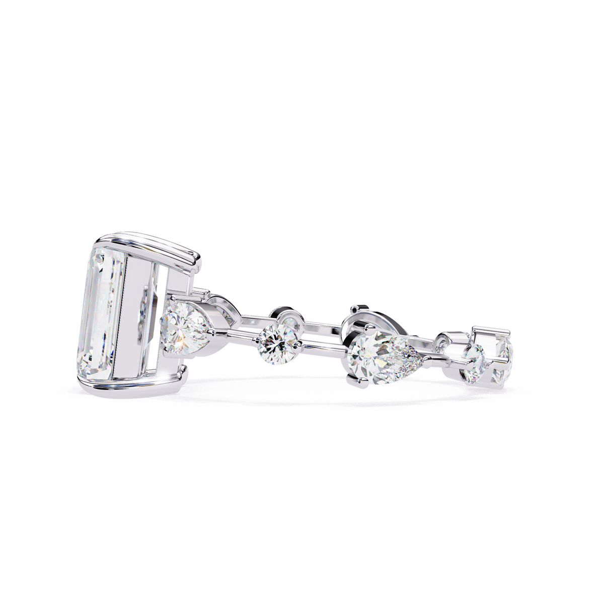 Reverra 14K Diamond Engagement Ring Eternity Style, CTTW-3.72