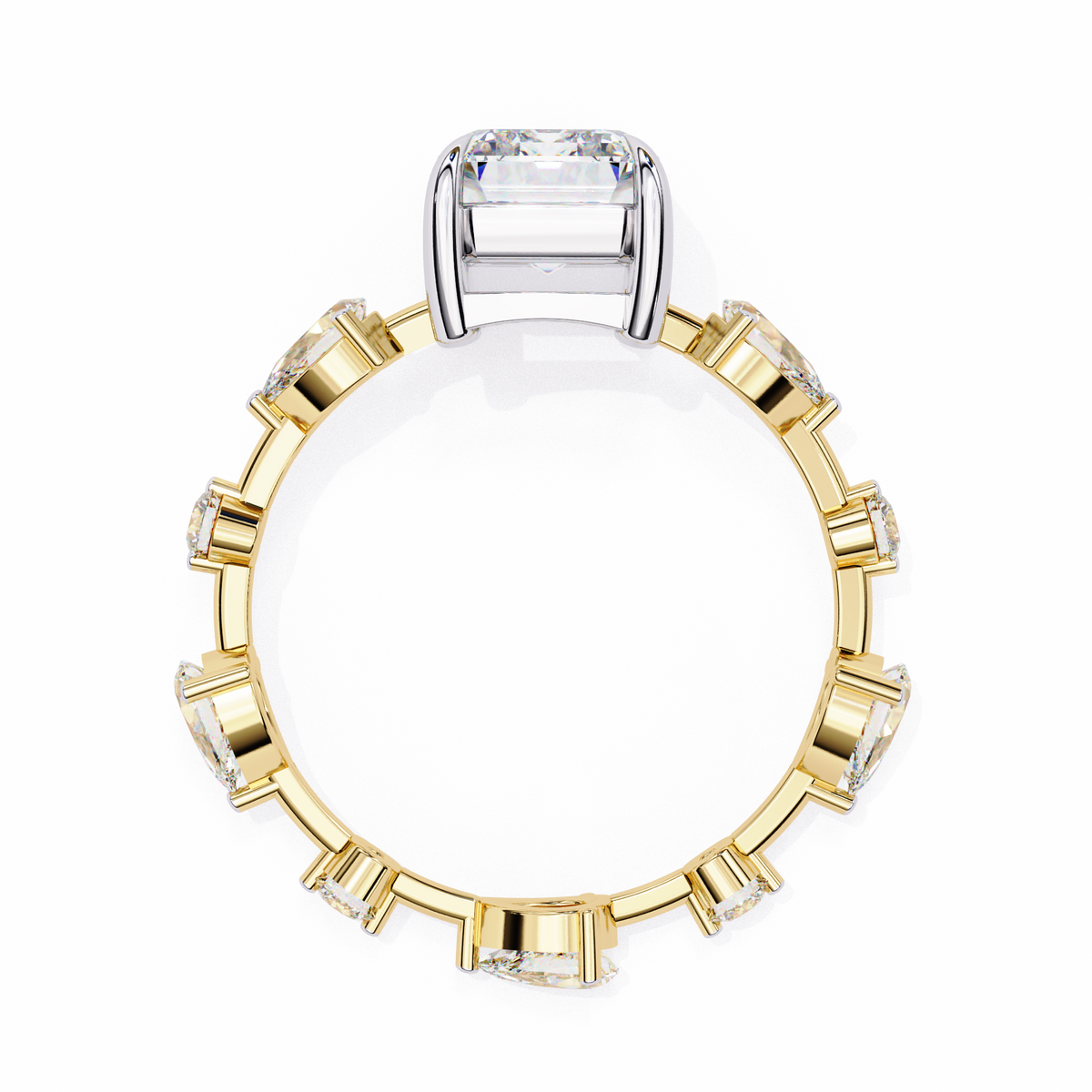 Reverra 14K Diamond Engagement Ring Eternity Style, CTTW-3.72