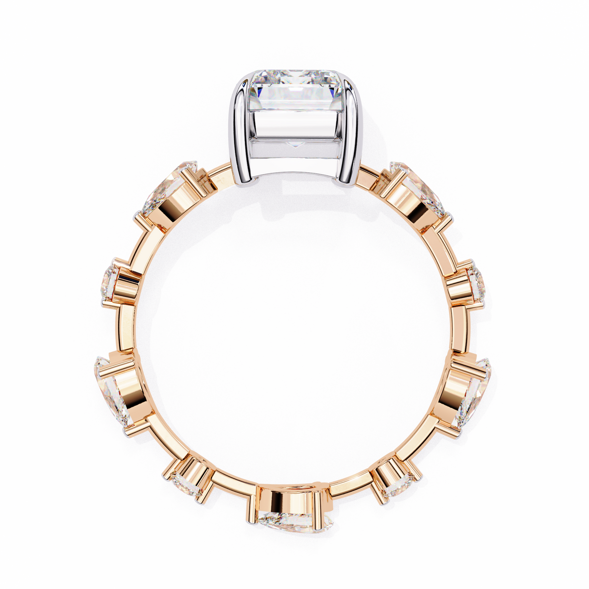 Reverra 14K Diamond Engagement Ring Eternity Style, CTTW-3.72