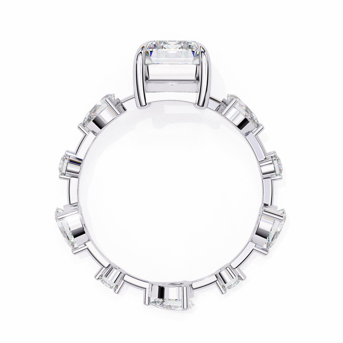 Reverra 14K Diamond Engagement Ring Eternity Style, CTTW-3.72