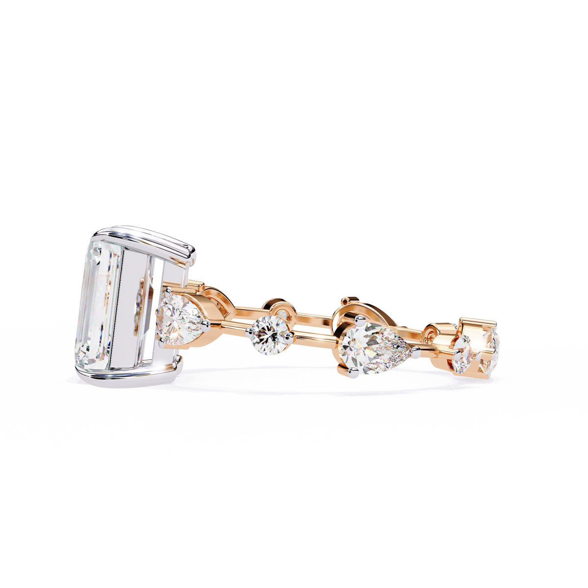 Reverra 14K Diamond Engagement Ring Eternity Style, CTTW-3.72