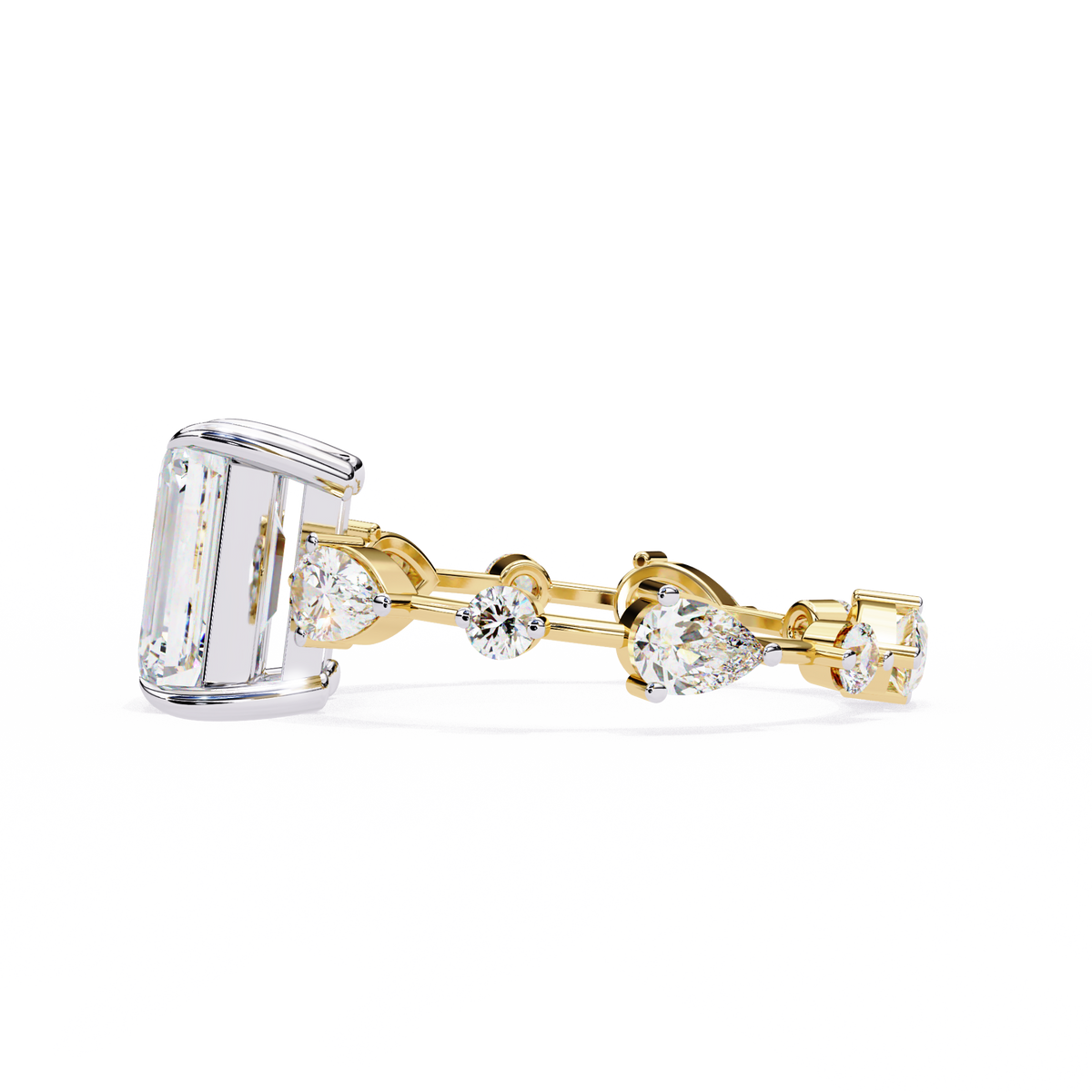 Reverra 14K Diamond Engagement Ring Eternity Style, CTTW-3.72