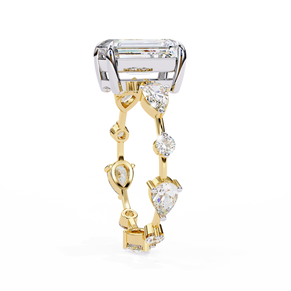 Reverra 14K Diamond Engagement Ring Eternity Style, CTTW-3.72