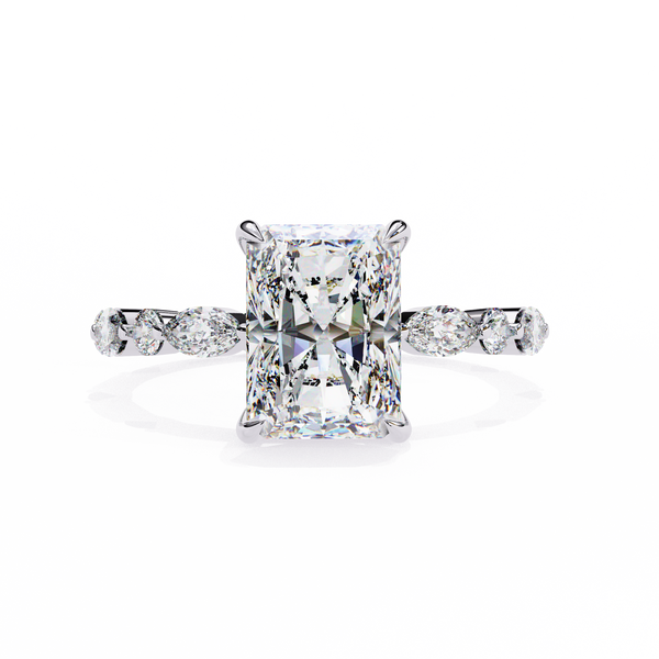 Reverra 14K Gold Marquise, Round & Radiant Lab Grown Diamond Eternity Style Engagement Ring for Women, CTTW-3.64