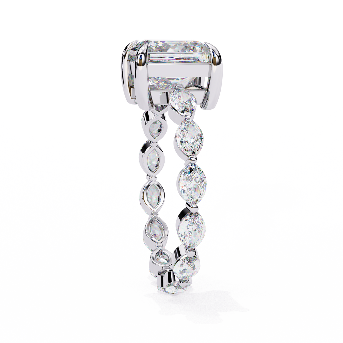 Reverra 14K Diamond Engagement Ring Eternity Style, CTTW-3.49