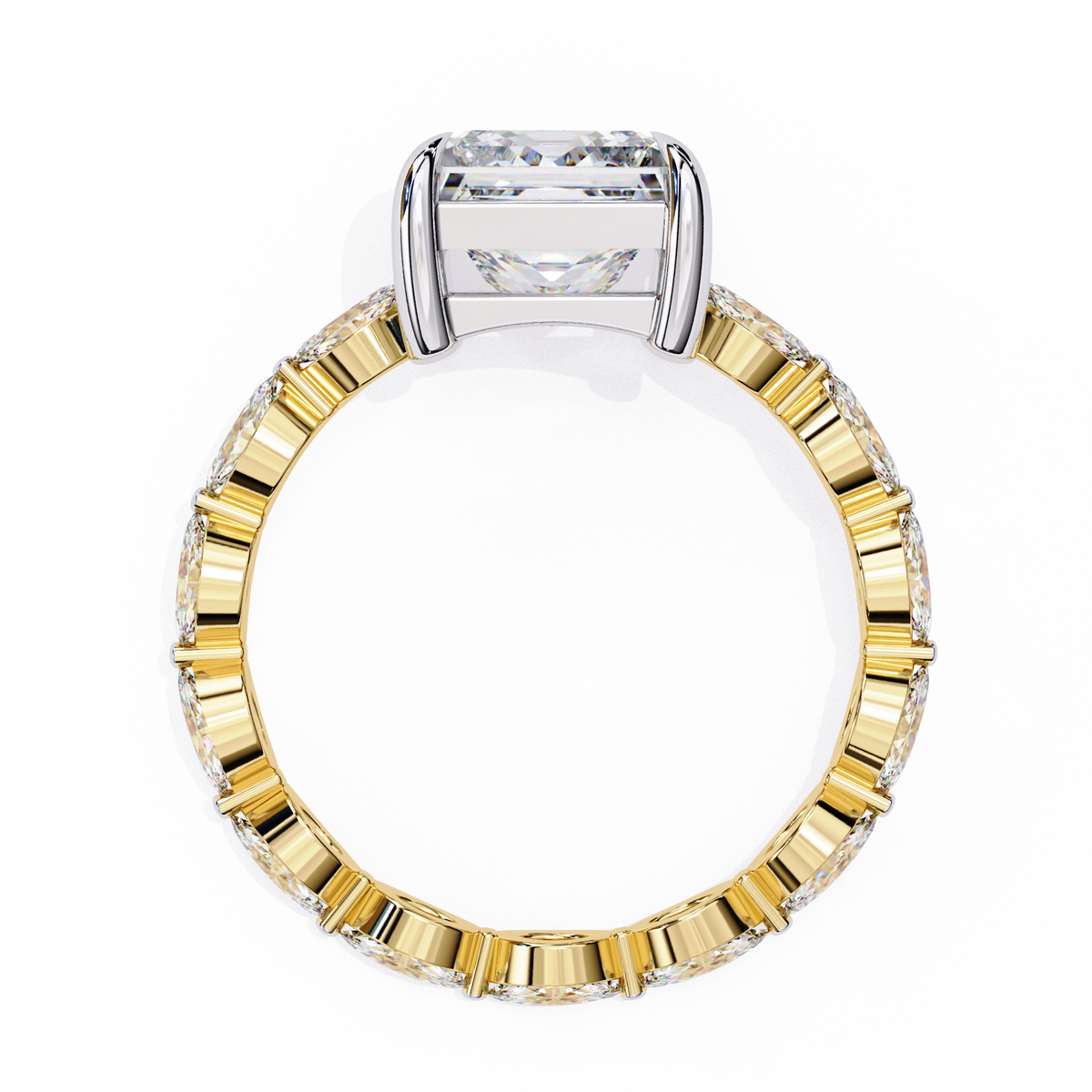 Reverra 14K Diamond Engagement Ring Eternity Style, CTTW-3.49