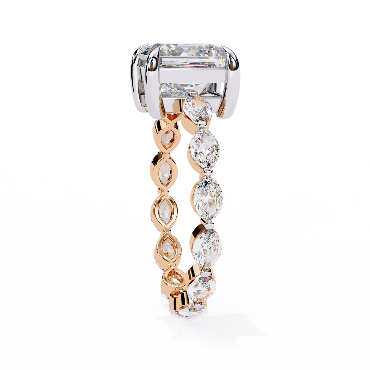 Reverra 14K Diamond Engagement Ring Eternity Style, CTTW-3.49