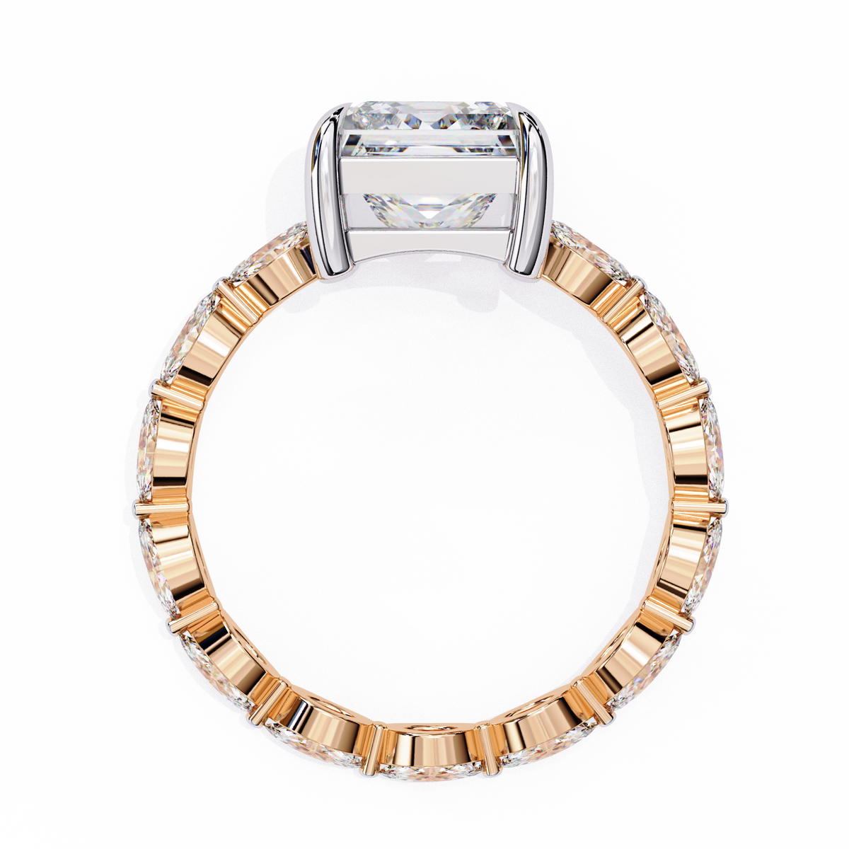 Reverra 14K Diamond Engagement Ring Eternity Style, CTTW-3.49