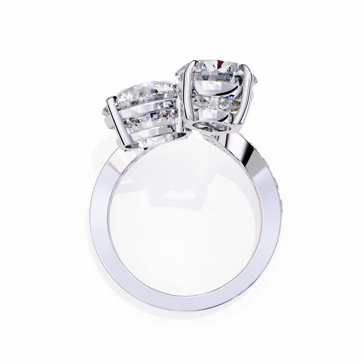 Reverra 14K Toi Et Moi Diamond Engagement Ring Modern Twist, CTTW-6.5