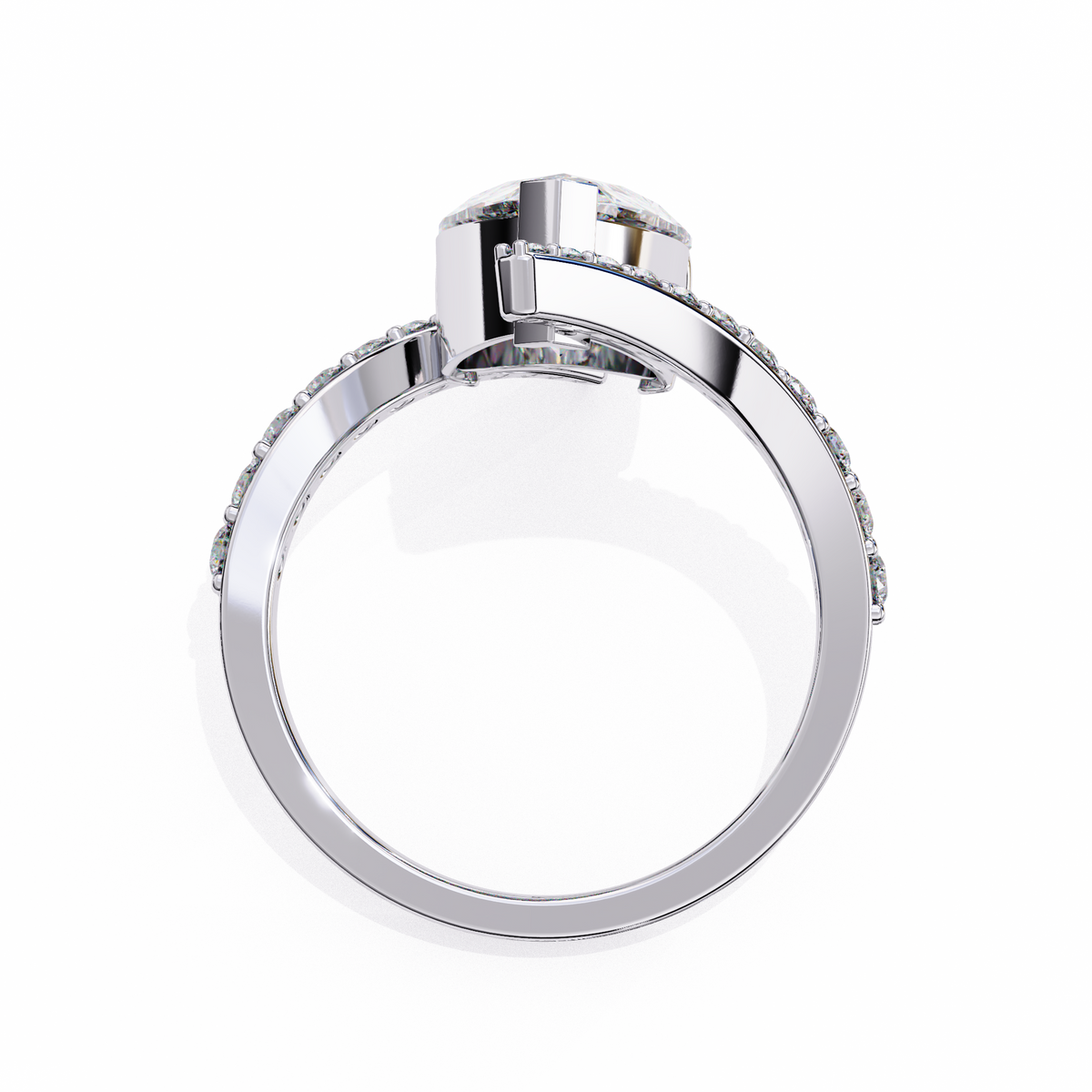 Reverra 14K Diamond Engagement Ring Bypass Design, CTTW-3.51