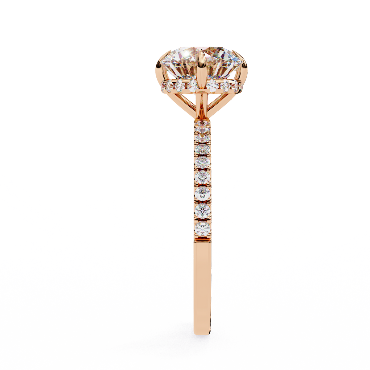 Reverra 14K Round Diamond Engagement Ring Hidden Halo, CTTW-2.67