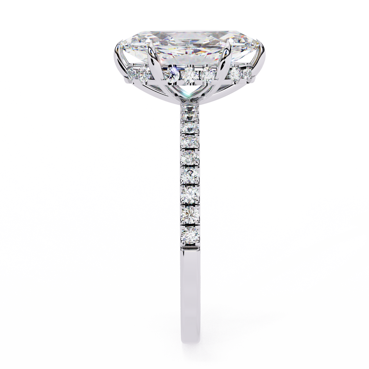 Reverra 14K Marquise Diamond Engagement Ring Hidden Halo, CTTW-1.72