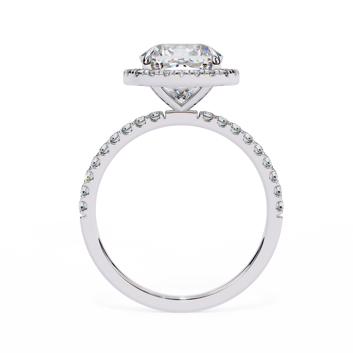 Reverra 14K Cushion Halo Diamond Engagement Ring, CTTW-2.09