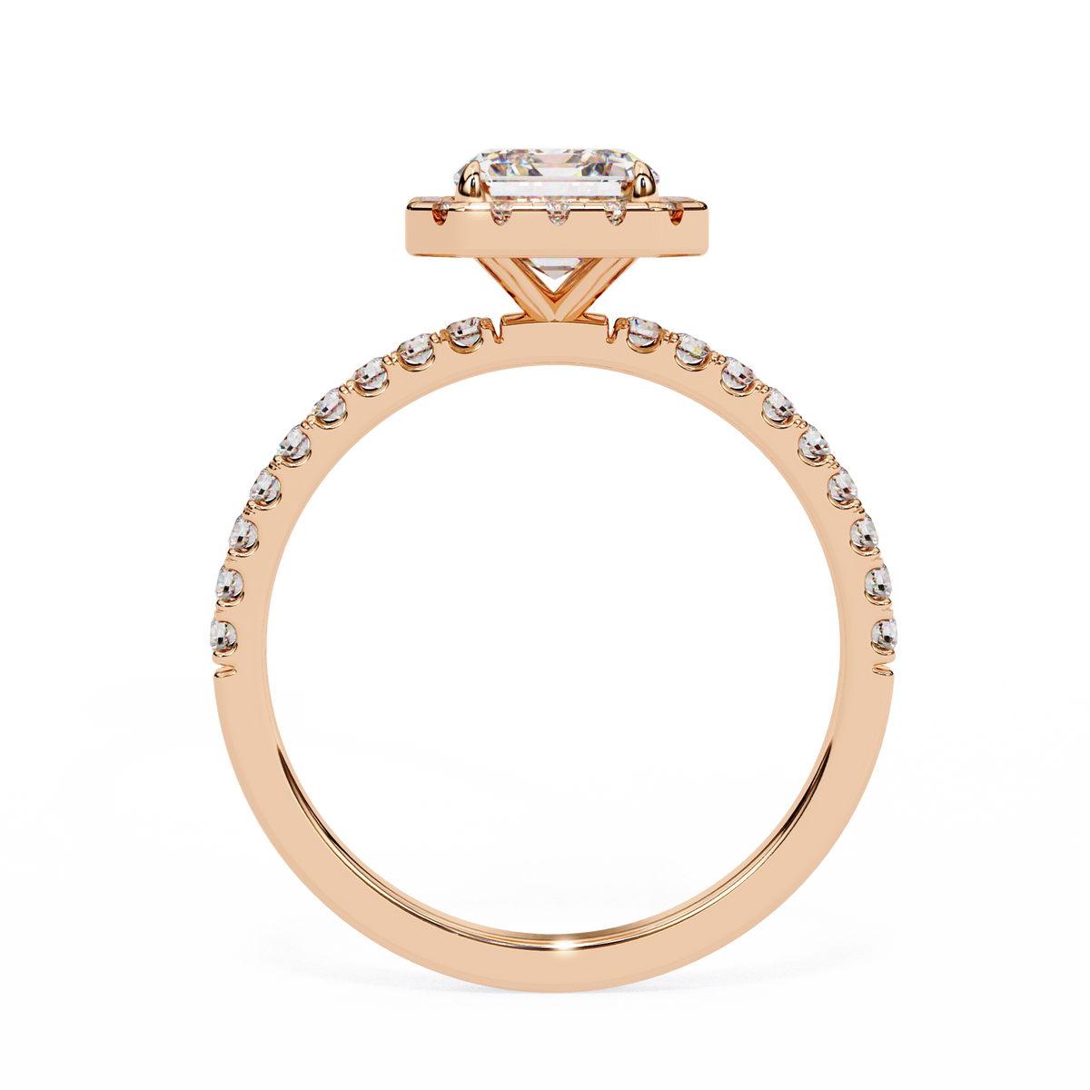 Reverra 14K Radiant Halo Diamond Engagement Ring, CTTW-2.92