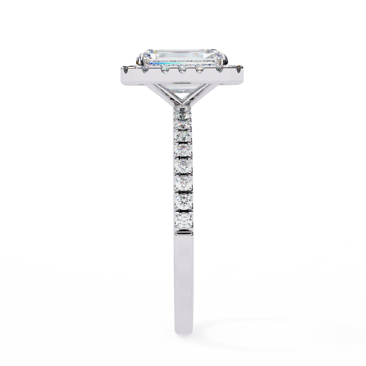 Reverra 14K Radiant Halo Diamond Engagement Ring, CTTW-2.92