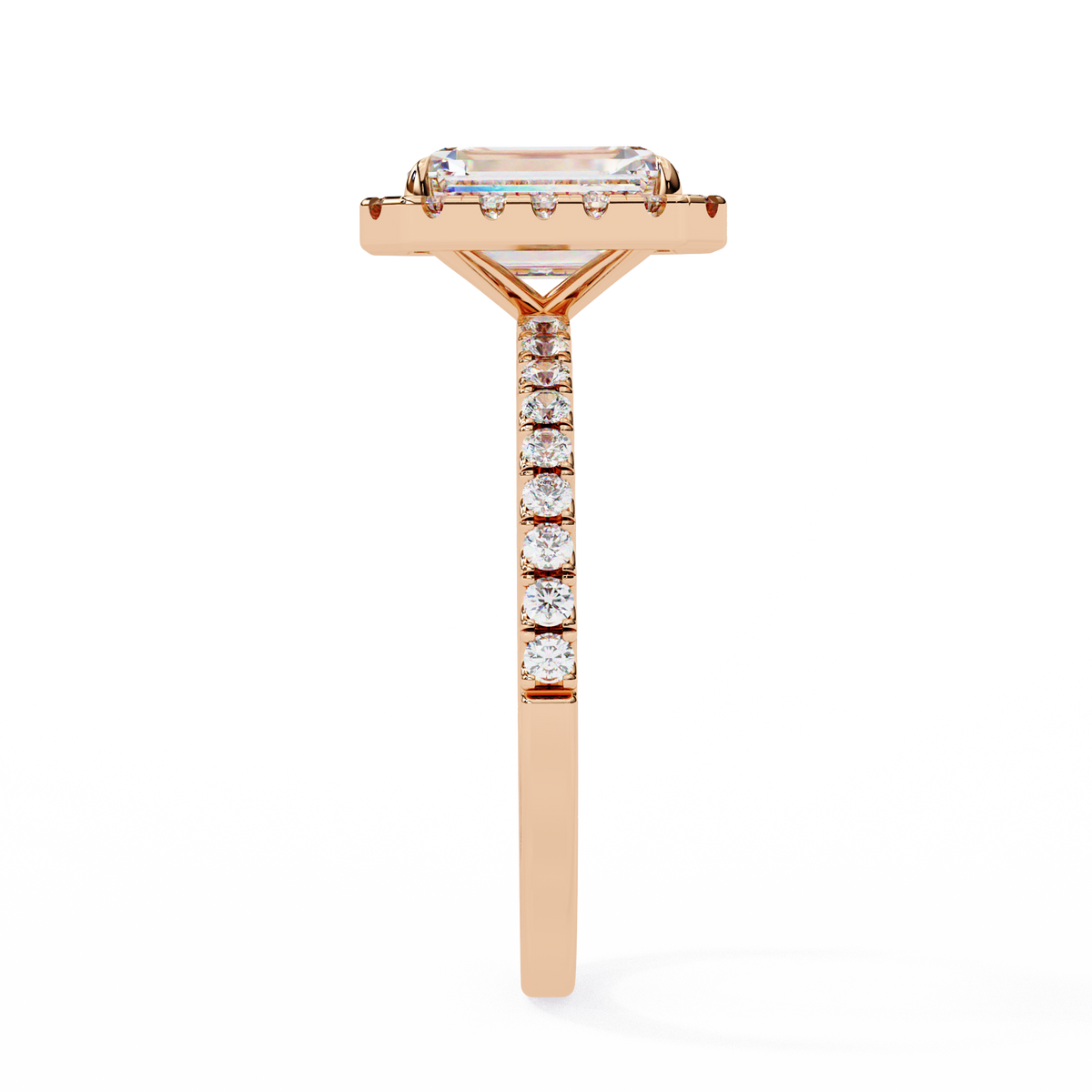 Reverra 14K Radiant Halo Diamond Engagement Ring, CTTW-2.92