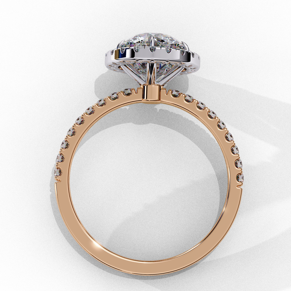 Reverra 14K Round Halo Diamond Engagement Ring, CTTW-1.87