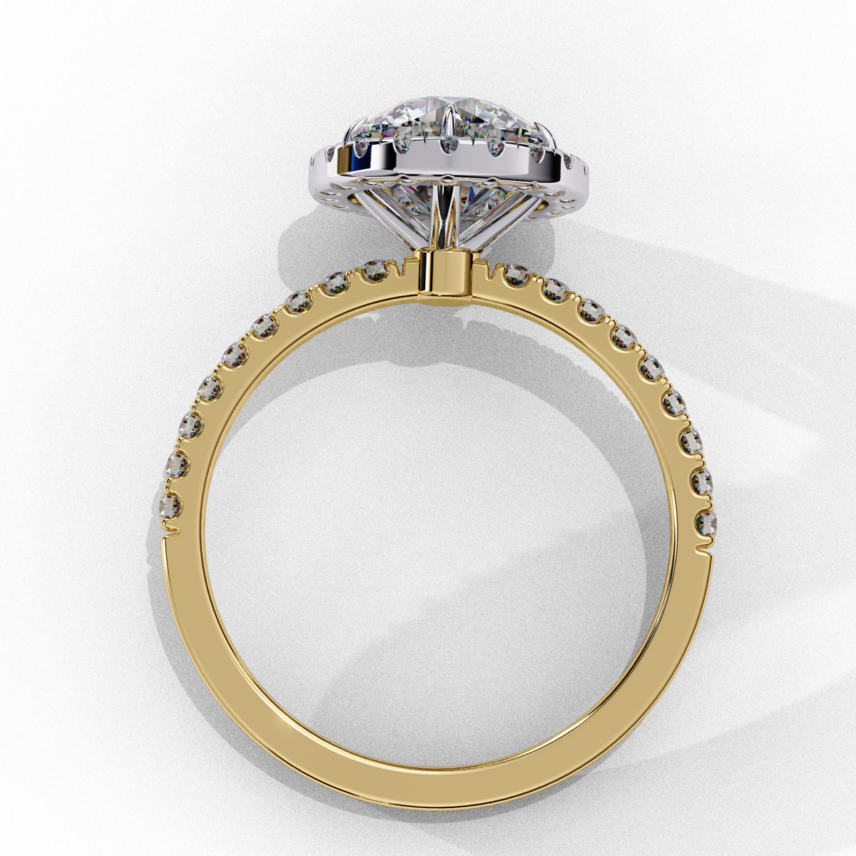Reverra 14K Round Halo Diamond Engagement Ring, CTTW-1.87