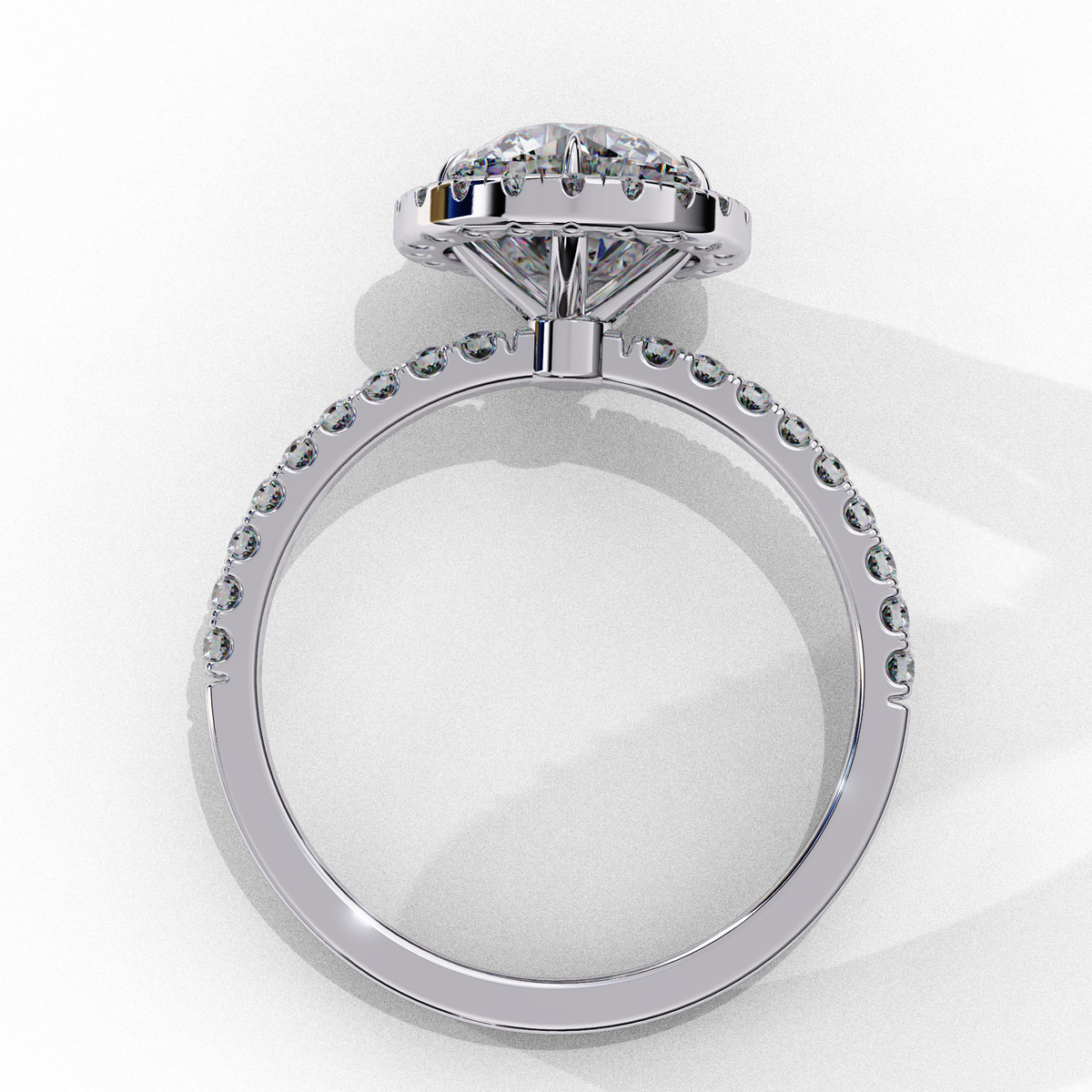 Reverra 14K Round Halo Diamond Engagement Ring, CTTW-1.87