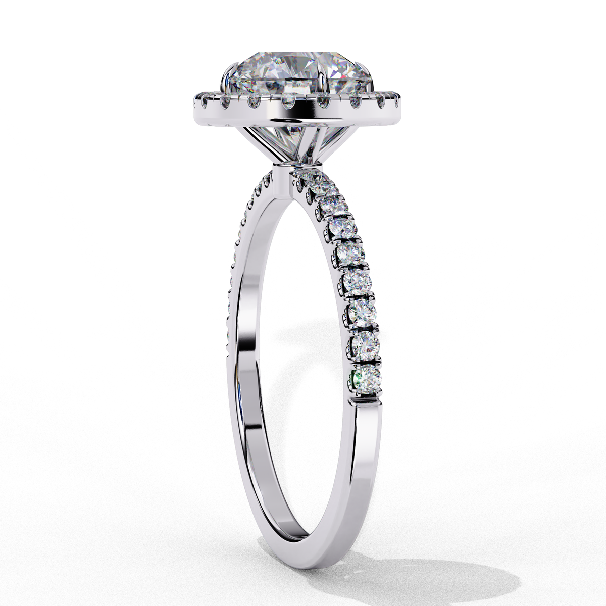 Reverra 14K Round Halo Diamond Engagement Ring, CTTW-1.87
