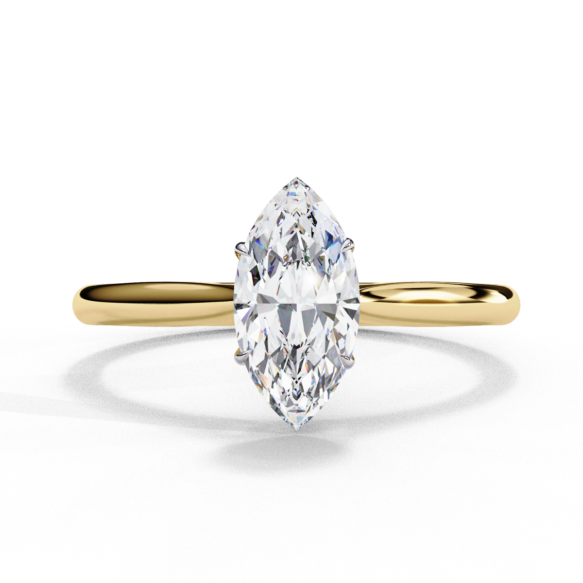 Reverra 14K Marquise Solitaire Diamond Engagement Ring, CTTW-0.82