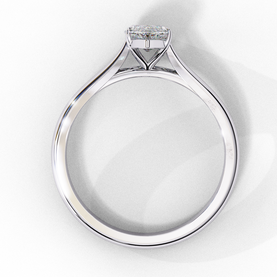 Reverra 14K Gold Marquise Lab Grown Diamond Solitaire Engagement Ring for Women, CTTW-0.82
