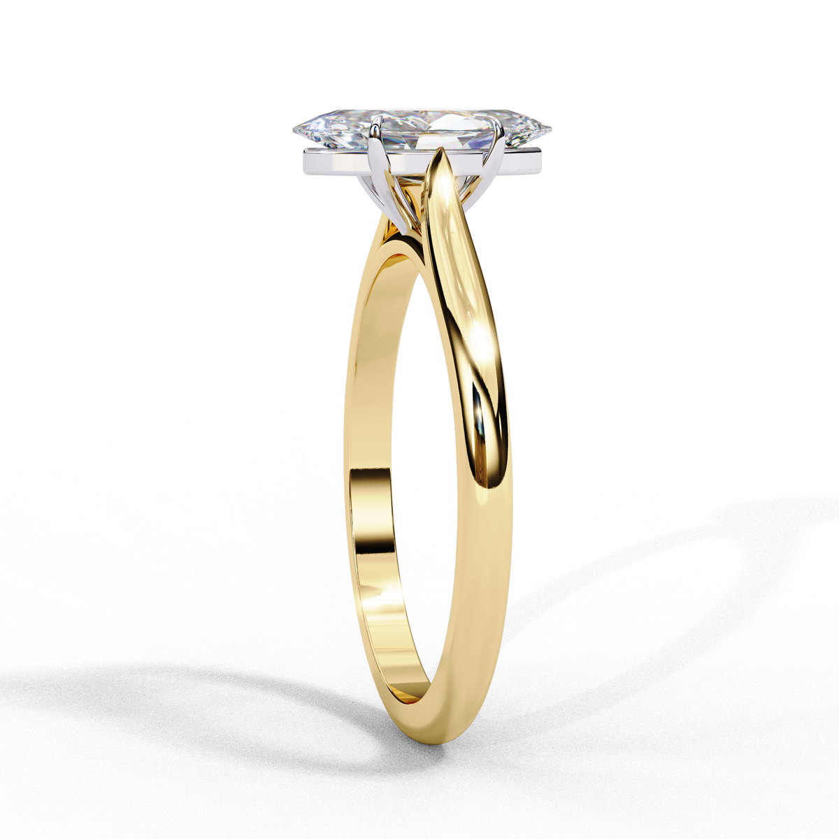 Reverra 14K Marquise Solitaire Diamond Engagement Ring, CTTW-0.82