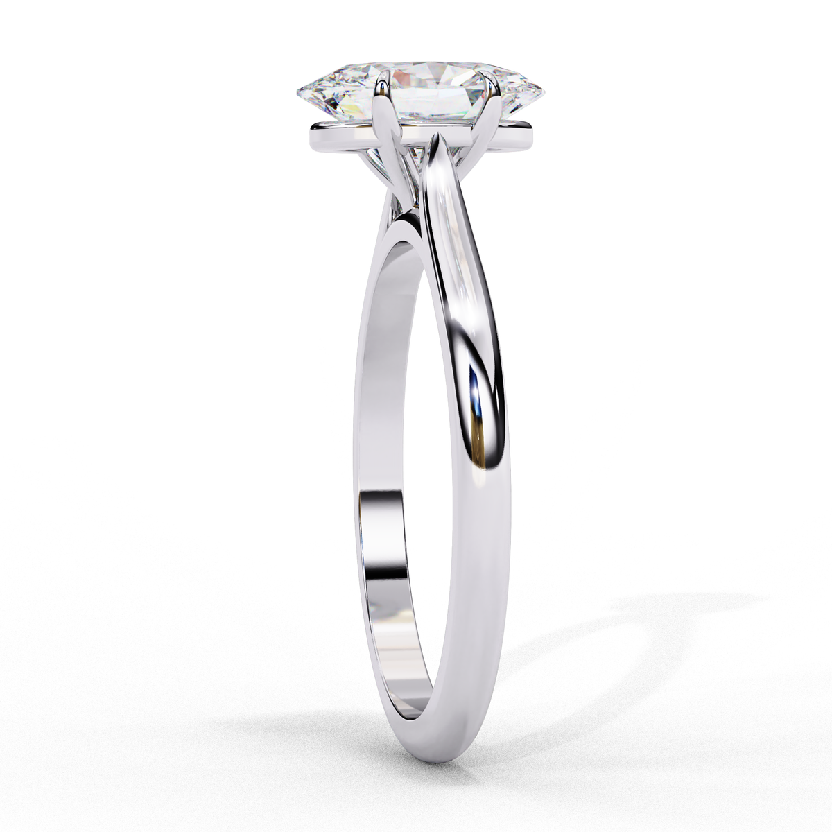 Reverra 14K Oval Solitaire Diamond Engagement Ring, CTTW-1.2