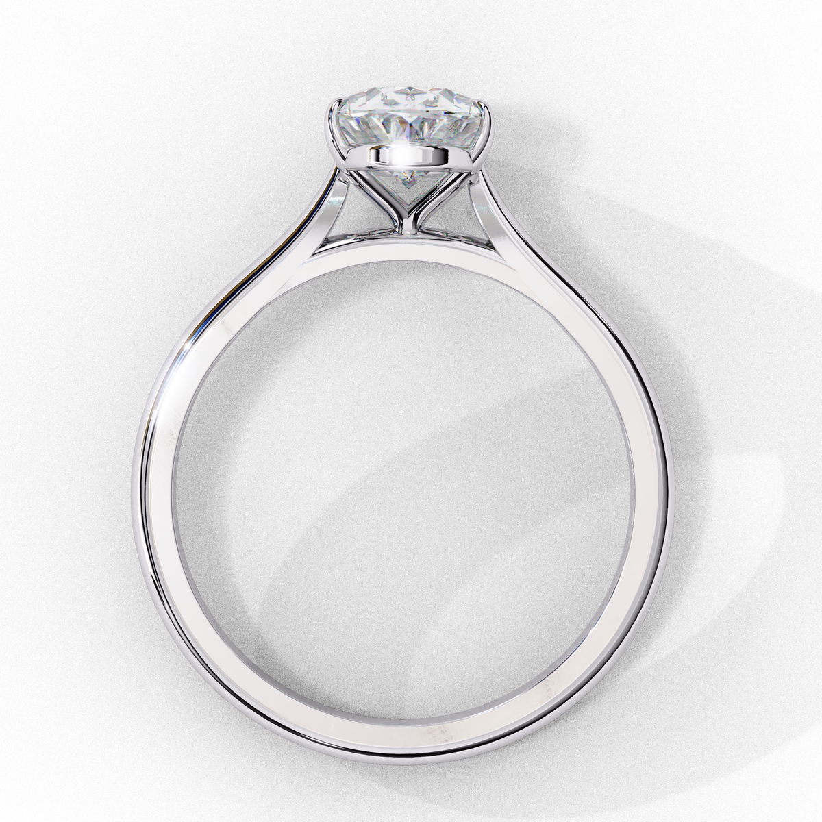 Reverra 14K Oval Solitaire Diamond Engagement Ring, CTTW-1.2