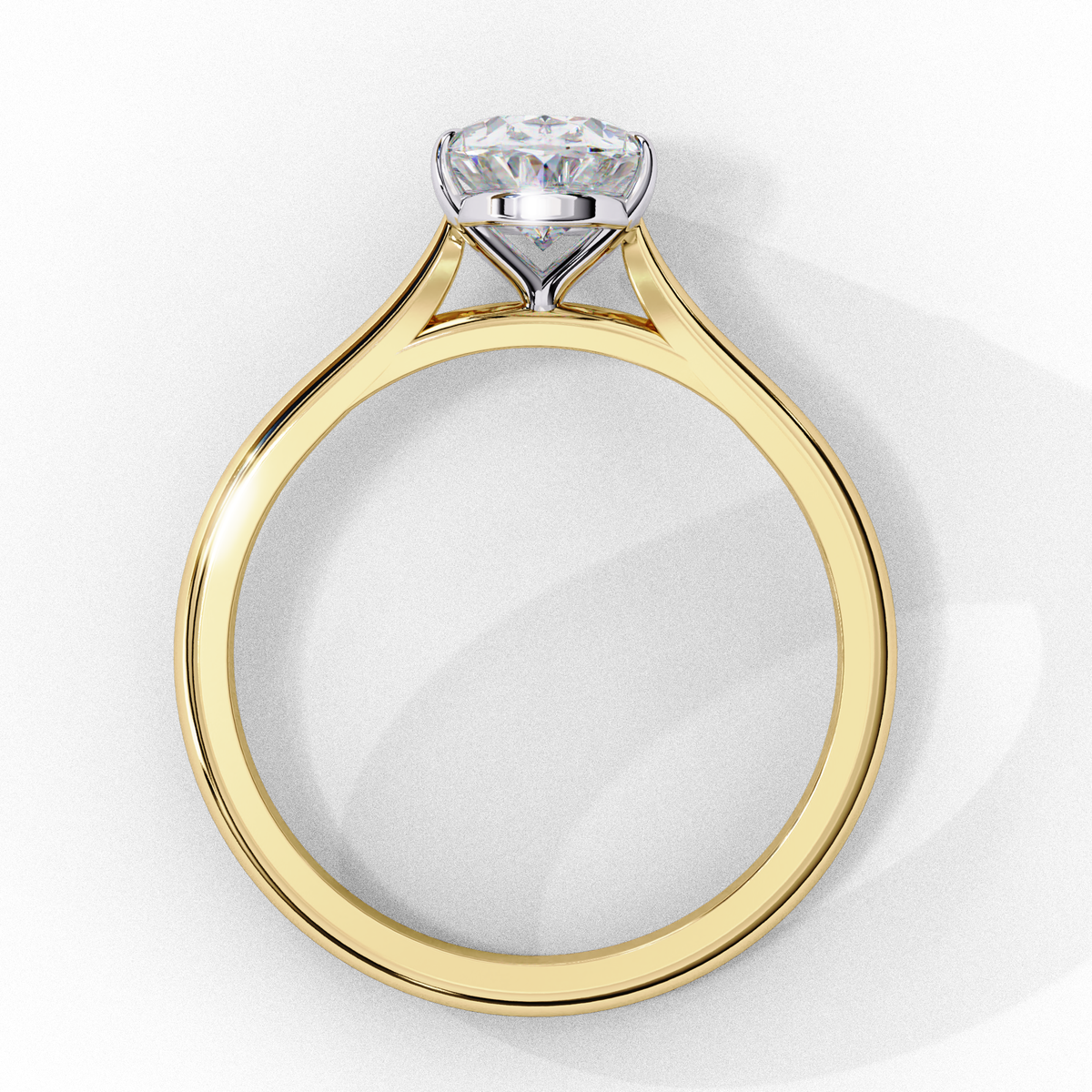 Reverra 14K Oval Solitaire Diamond Engagement Ring, CTTW-1.2