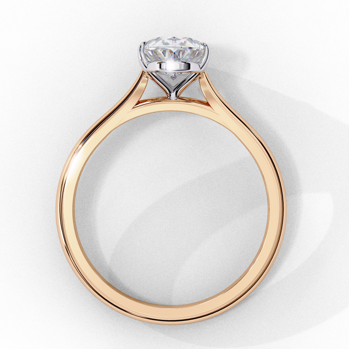 Reverra 14K Oval Solitaire Diamond Engagement Ring, CTTW-1.2