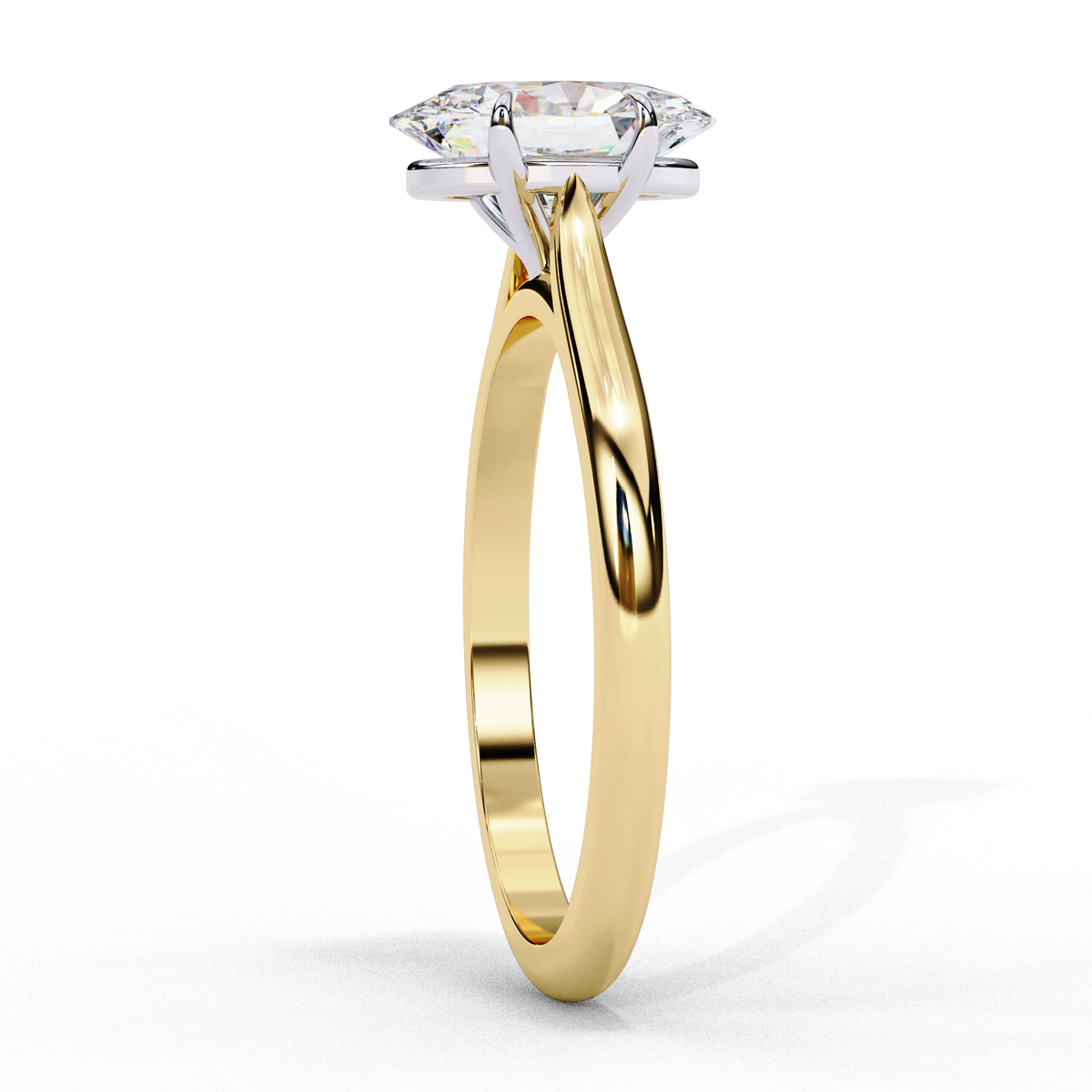 Reverra 14K Oval Solitaire Diamond Engagement Ring, CTTW-1.2