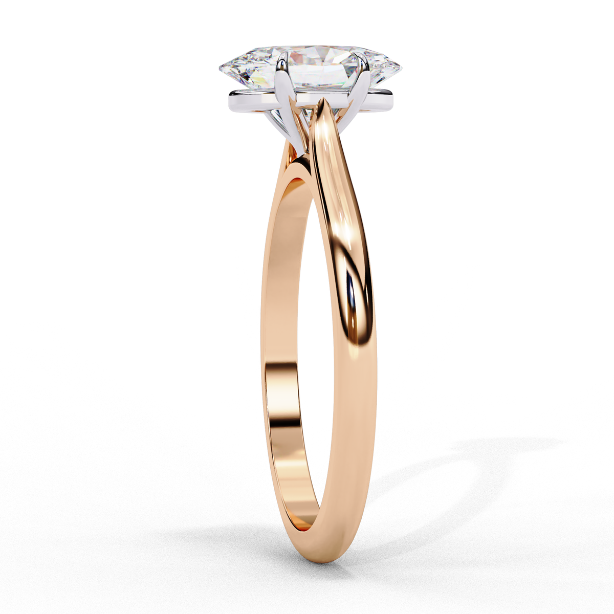 Reverra 14K Oval Solitaire Diamond Engagement Ring, CTTW-1.2