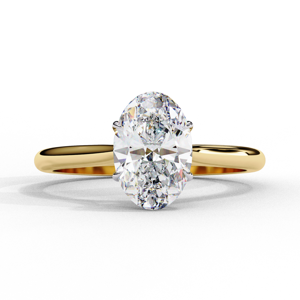 Reverra 14K Oval Solitaire Diamond Engagement Ring, CTTW-1.2