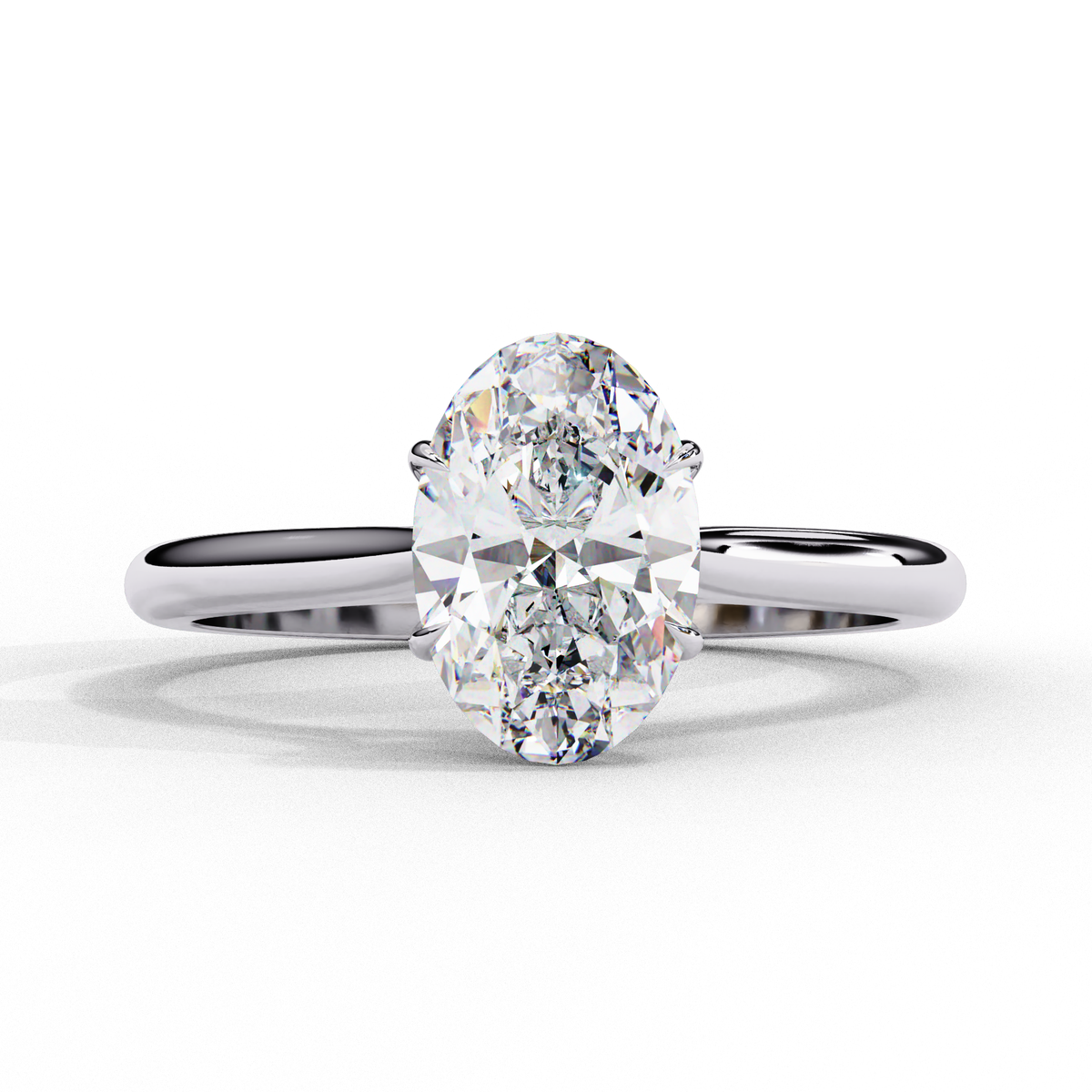 Reverra 14K Oval Solitaire Diamond Engagement Ring, CTTW-1.2