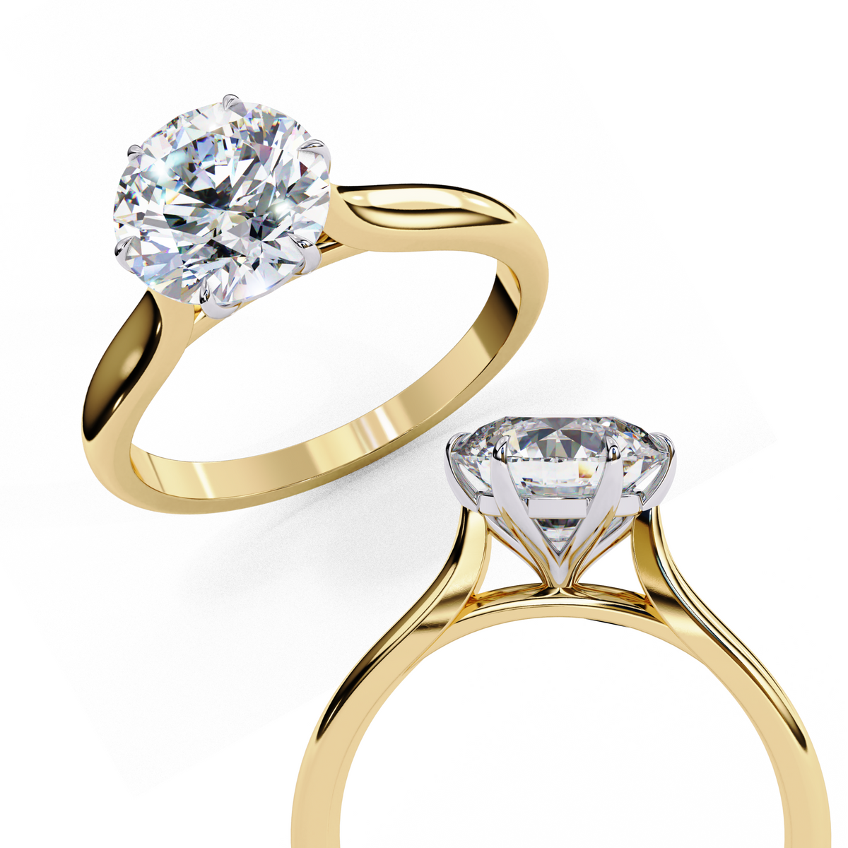 Reverra 14K Classic Solitaire Engagement Ring, CTTW-1.92