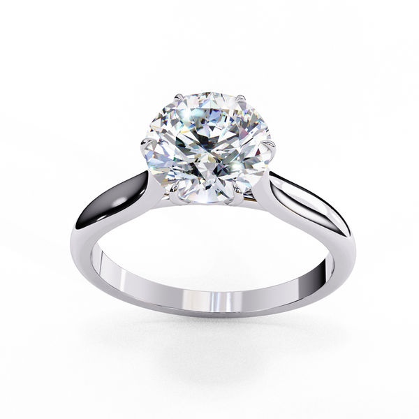 Reverra 14K Gold Round Lab Grown Diamond Classic Solitaire Engagement Ring for Women, CTTW-1.92