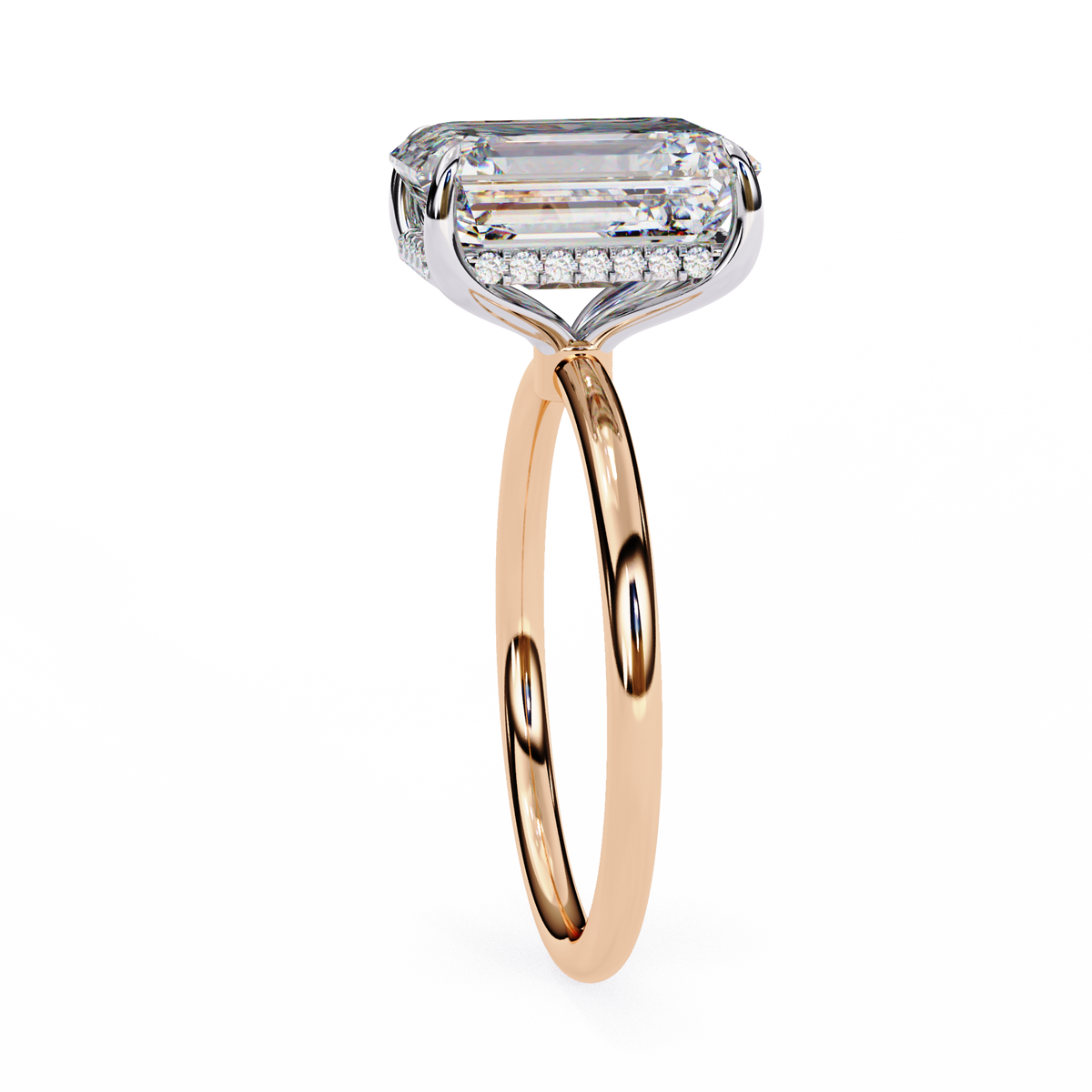 Reverra 14K Hidden Halo Solitaire Engagement Ring, CTTW-2.53