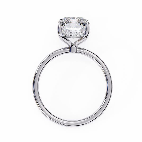 Reverra 14K Gold Radiant & Round Lab-Grown Daimond Hidden Halo Engagement Ring for Women, CTTW-2.62