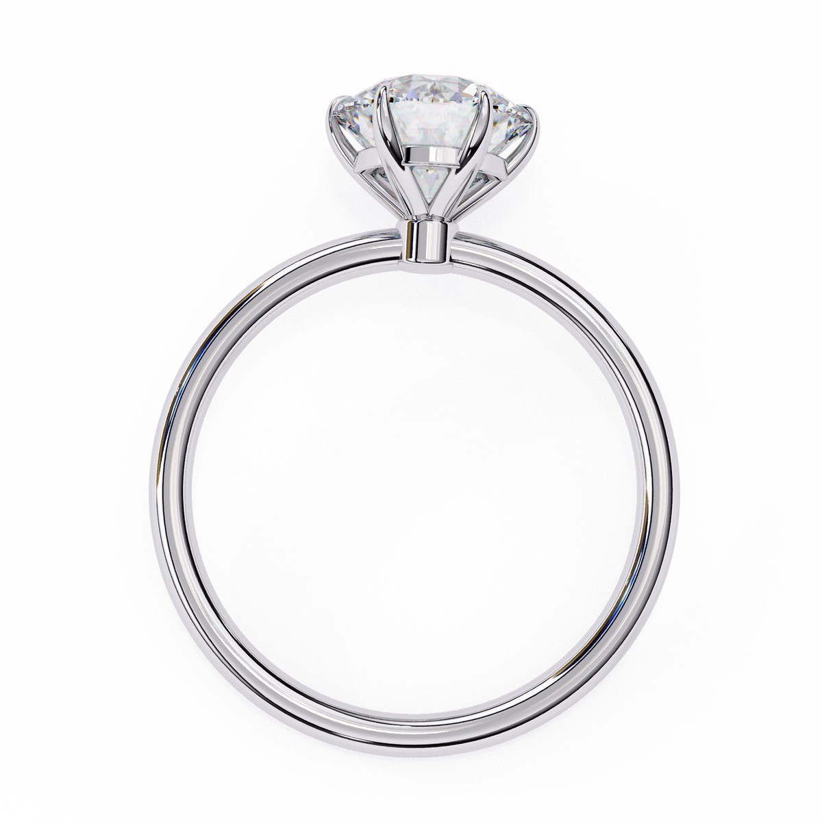 Reverra 14K Round Solitaire Engagement Ring, CTTW-1.92