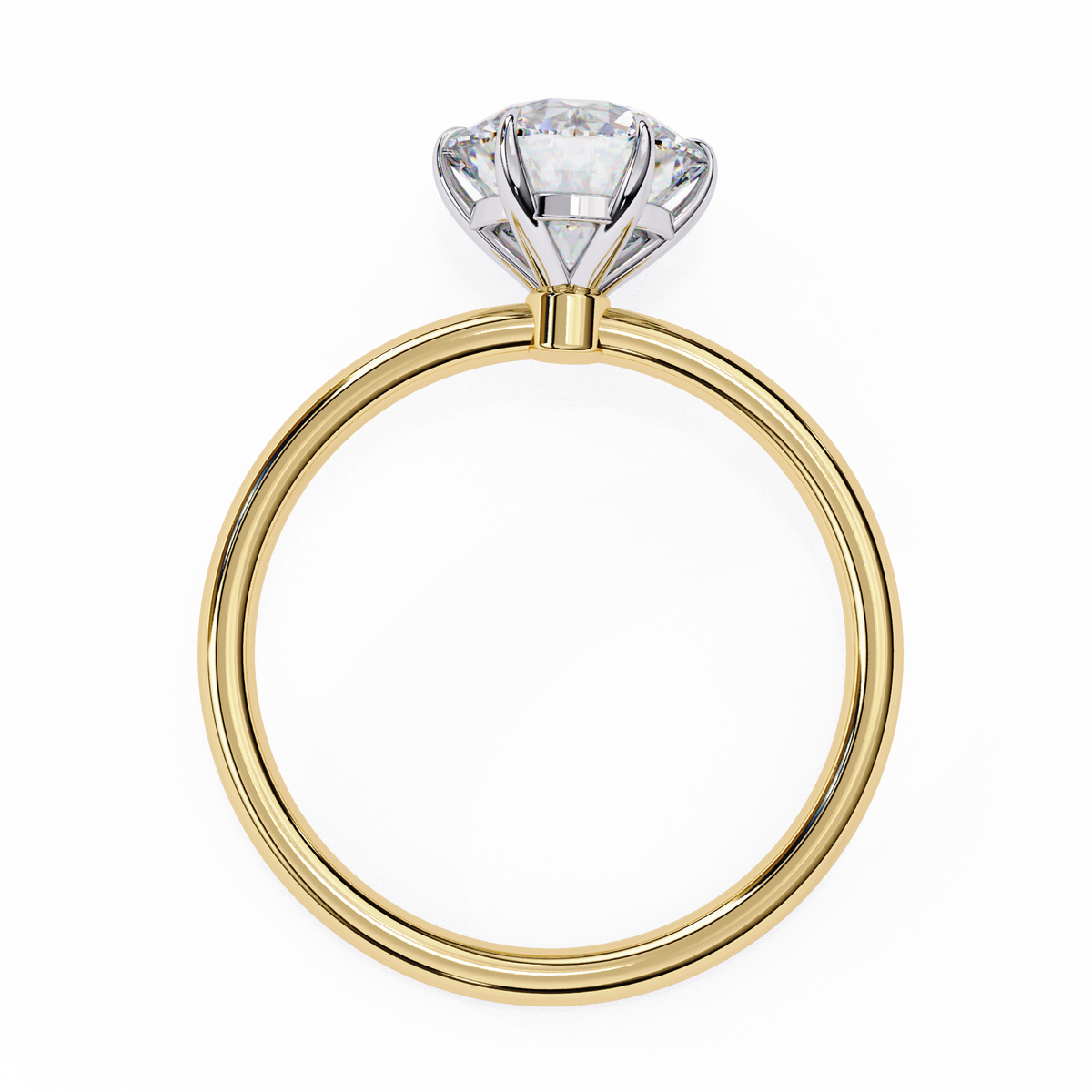 Reverra 14K Round Solitaire Engagement Ring, CTTW-1.92