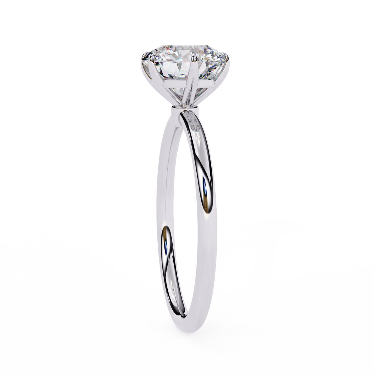 Reverra 14K Round Solitaire Engagement Ring, CTTW-1.92